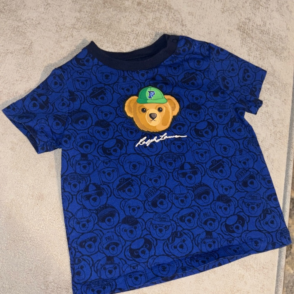 Polo Ralph Lauren Baby Boys Royal Blue Crew Neck Shirt. 6 month size